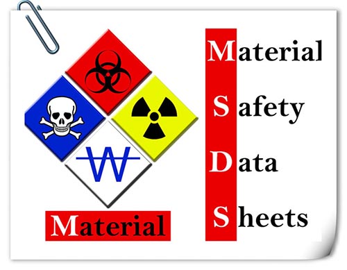 MSDS：Material Safety Data Sheets直譯是化學品安全說明書。